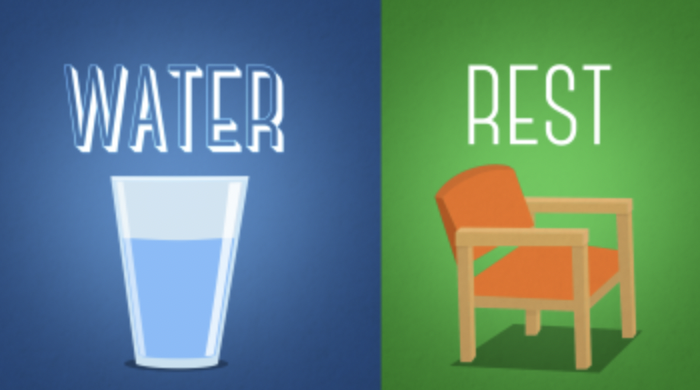 water and rest after stem cell therapy